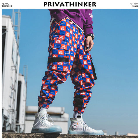 Privathinker Men Funny Full Print Joggers Pants 2019 Mens Streetwear Sweatpants Male Hip Hop Korean Fashions Pocket Track Pants