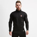 Men's Jacket + Pants Tracksuit Male splice Long Sleeve red black Casual 2 Piece Set male pocket zipper design men Sportswear