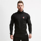 Men's Jacket + Pants Tracksuit Male splice Long Sleeve red black Casual 2 Piece Set male pocket zipper design men Sportswear