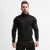 Men's Jacket + Pants Tracksuit Male splice Long Sleeve red black Casual 2 Piece Set male pocket zipper design men Sportswear