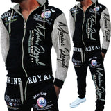 ZOGAA 2019 Brand Men Tracksuit 2 Piece Tops and Pants Mens Sweat Suits Set Letter Print Plus Size Jogger Sets for Men Clothing