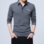 Polos Mens Long sleeves Shirt Fashion Polo Cotton Shirts Hombre Men's Clothing Masculino Business Casual Solid Brand 5XL MOOWNUC
