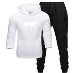Winter Autumn Men Hoodie sweatshirt jacket+ joggers sweatpants man printing suits sportwear Tracksuit Fight Color Brand clothing