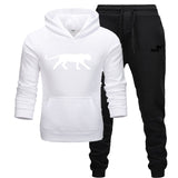 Winter Autumn Men Hoodie sweatshirt jacket+ joggers sweatpants man printing suits sportwear Tracksuit Fight Color Brand clothing