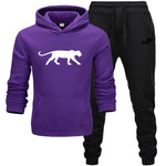 Winter Autumn Men Hoodie sweatshirt jacket+ joggers sweatpants man printing suits sportwear Tracksuit Fight Color Brand clothing