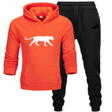 Winter Autumn Men Hoodie sweatshirt jacket+ joggers sweatpants man printing suits sportwear Tracksuit Fight Color Brand clothing