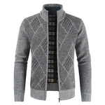 2019 Mens Cardigan Sweater Autumn Stand Collar Zipper Knitted Casual Sweatercoat Coats Men Warm Clothes Fleece Knit OutwearNew