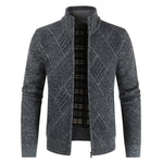 2019 Mens Cardigan Sweater Autumn Stand Collar Zipper Knitted Casual Sweatercoat Coats Men Warm Clothes Fleece Knit OutwearNew