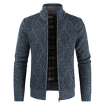 2019 Mens Cardigan Sweater Autumn Stand Collar Zipper Knitted Casual Sweatercoat Coats Men Warm Clothes Fleece Knit OutwearNew