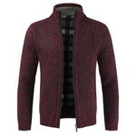 2019 Mens Cardigan Sweater Autumn Stand Collar Zipper Knitted Casual Sweatercoat Coats Men Warm Clothes Fleece Knit OutwearNew
