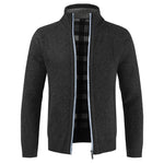 2019 Mens Cardigan Sweater Autumn Stand Collar Zipper Knitted Casual Sweatercoat Coats Men Warm Clothes Fleece Knit OutwearNew