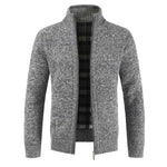 2019 Mens Cardigan Sweater Autumn Stand Collar Zipper Knitted Casual Sweatercoat Coats Men Warm Clothes Fleece Knit OutwearNew