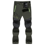 Tactical Waterproof Hiking Pant Men Breathable Stretch Softshell Fleece Lined Pants Outdoors Sports Plus Size 4XL 5XL Winter
