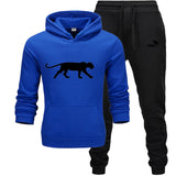 Winter Autumn Men Hoodie sweatshirt jacket+ joggers sweatpants man printing suits sportwear Tracksuit Fight Color Brand clothing