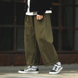 Privathinker Men Japanese Solid Straight Pants  2019 Mens Loose Wide Leg Pants Male Fashion Hip Hop Cargo Pants Black Joggers