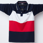 2019 Polo Shirt Men Big Tall Long Sleeves Top Tees Cotton Male Large Tee Autumn Fit Slim Patchwork Polo Shirts Plus Size M-5XL