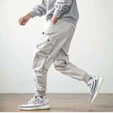 Men's Side Pockets Harem Pants 2020 Autumn Hip Hop Casual Ribbons Design Male Joggers Trousers Fashion Streetwear Pant Black