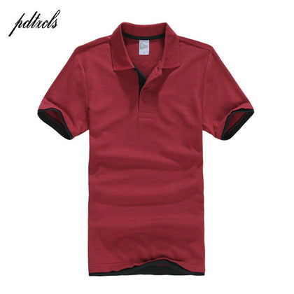 PDTXCLS Mens Polo Shirts Men Desiger Polos Men Cotton Short Sleeve shirt Clothes jerseys Golf Tennis Polos Big Size XXL Solid