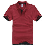 PDTXCLS Mens Polo Shirts Men Desiger Polos Men Cotton Short Sleeve shirt Clothes jerseys Golf Tennis Polos Big Size XXL Solid