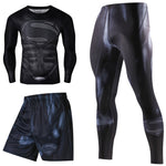 Superhero Compression Tracksuits Men's Sport Suit Quick Dry Running sets Clothes Sports Joggers Training Gym Fitness Man Set
